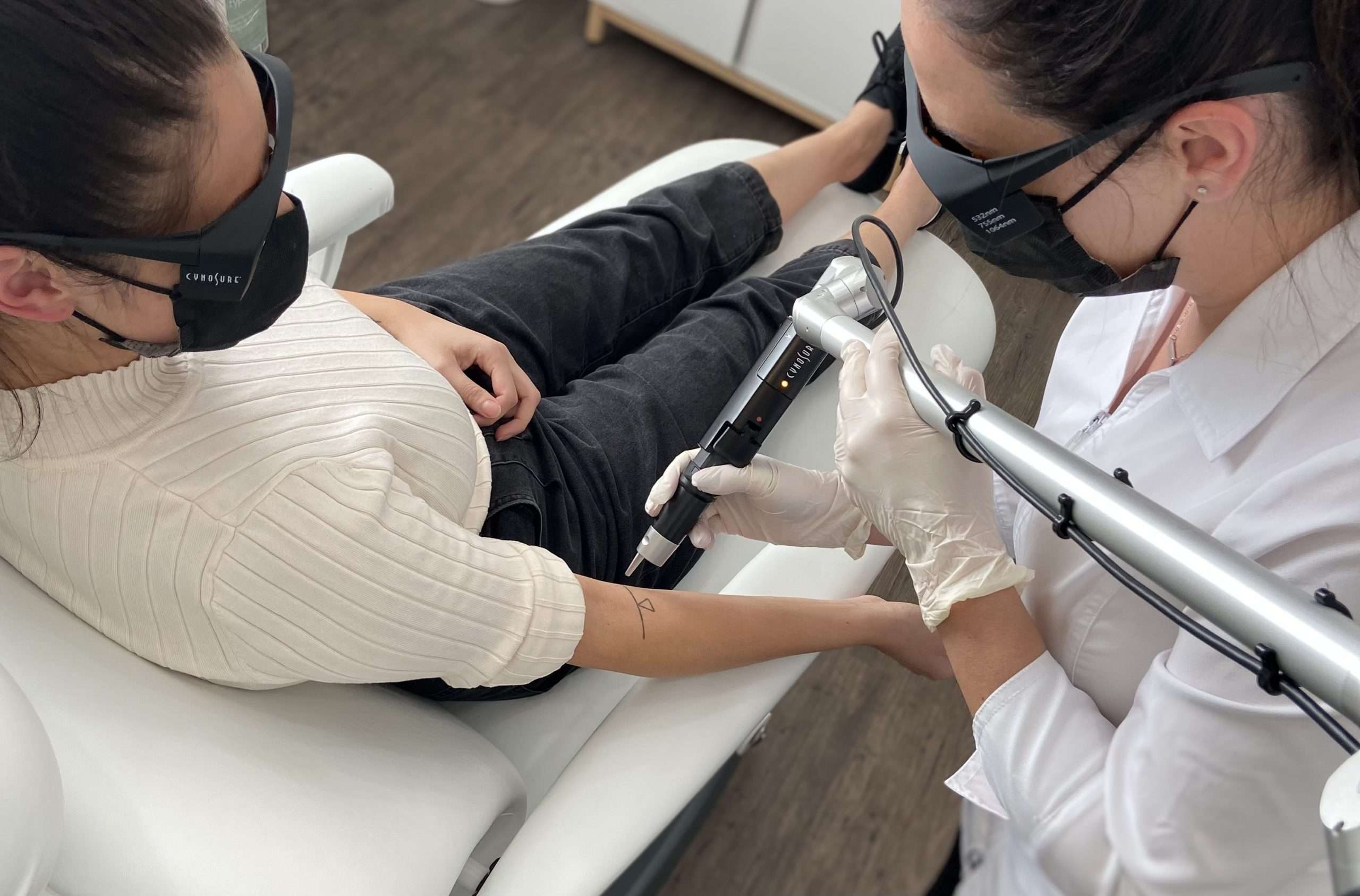 Winnipeg Skin Clinic - tattoo removal winnipeg laser tattoo removal on client's arm.